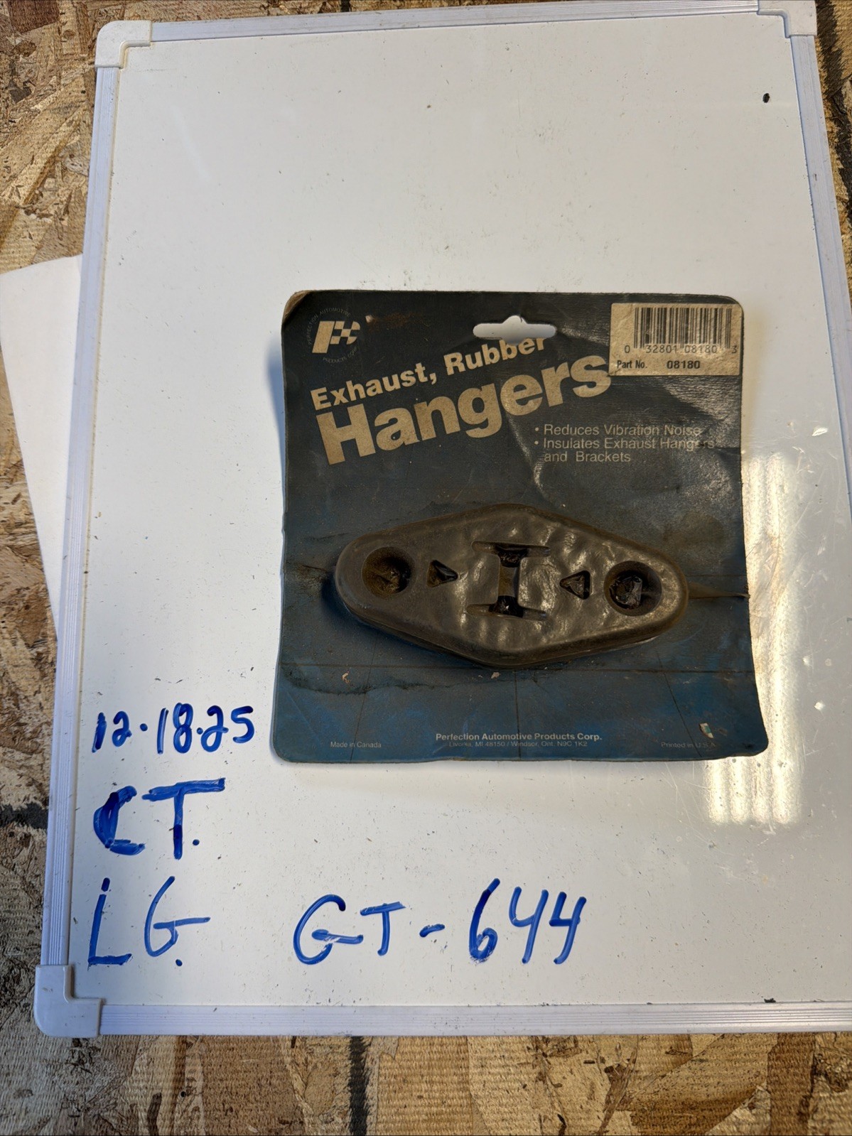 Perfection Automotive Products Exhaust Rubber Hanger, 08180, Vintage NOS