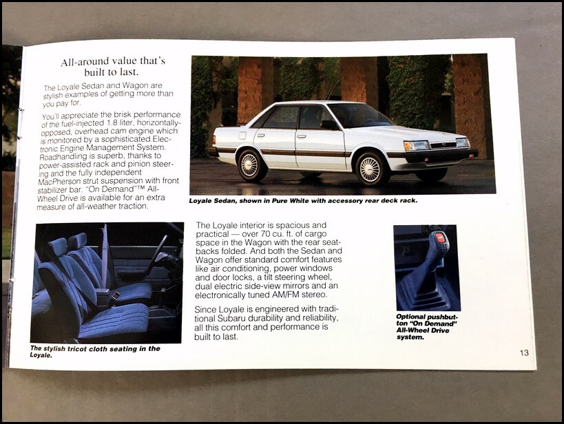 1993 Subaru 20-page Car Sales Brochure Catalog – SVX Loyale Legacy Justy