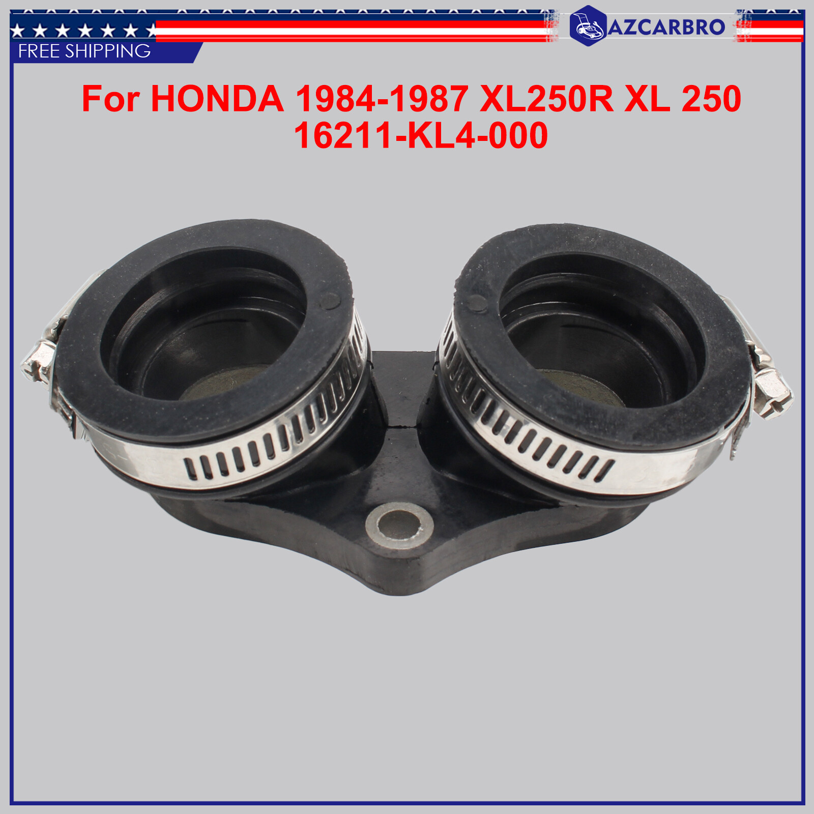 FOR HONDA 1984-87 XL250R AC – CYLINDER HEAD INTAKE MANIFOLD CARBURETOR INSULATOR