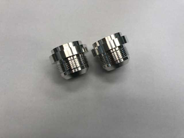 AN20, 20 AN MALE BILLET 6061T6 ALUMINUM WELD ON / WELD IN FITTING BUNG – QTY 2