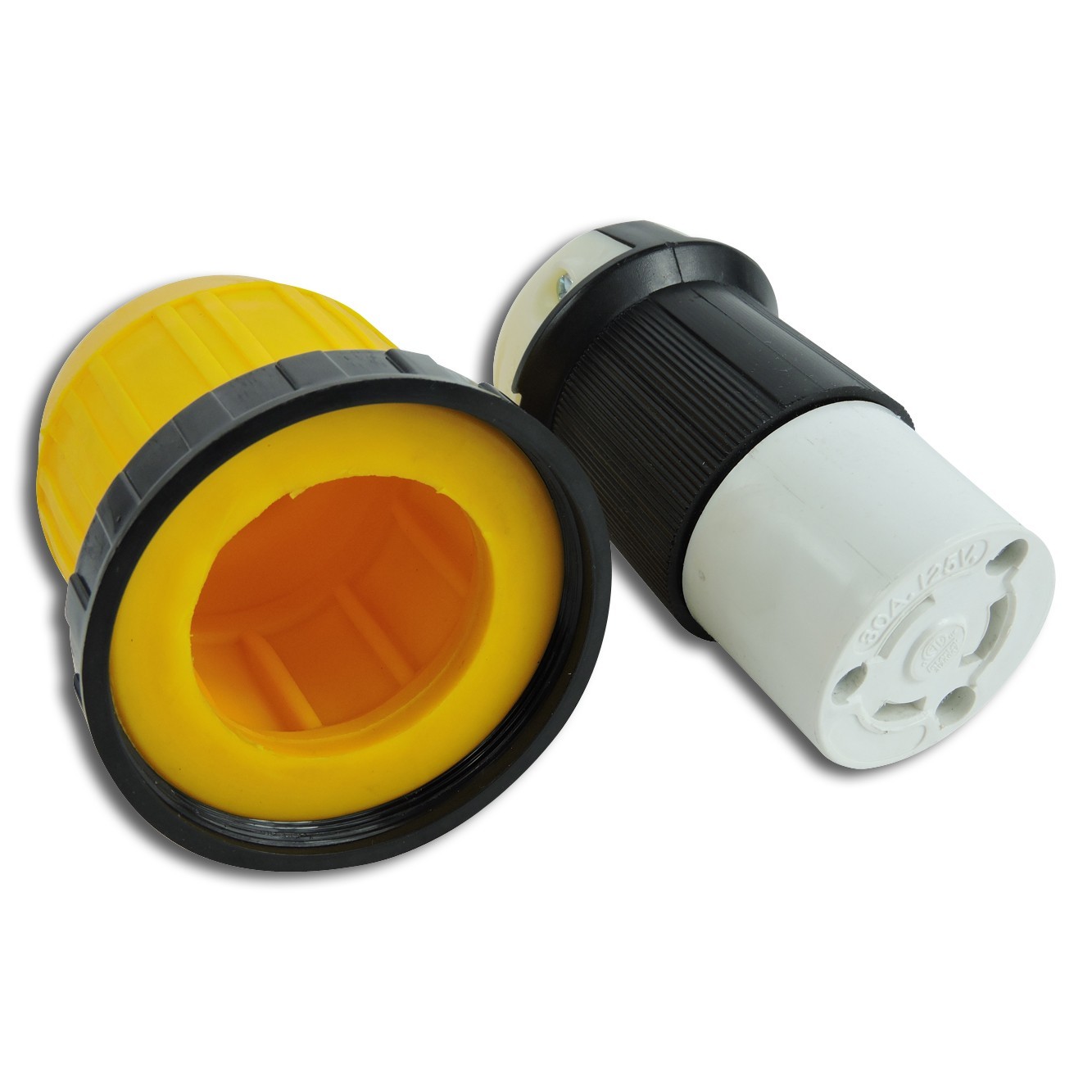RV 30A 125V AC Female Locking Connector Plug with Weatherproof Cover Boot Twist