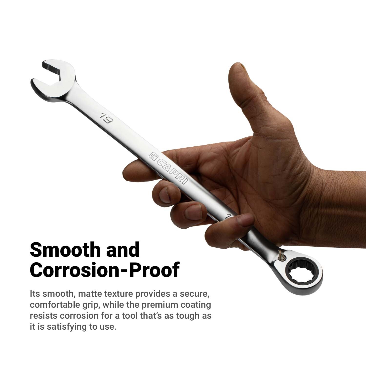 Capri Tools 120-Tooth Ultra-Smooth Reversible Ratcheting Combination Wrench