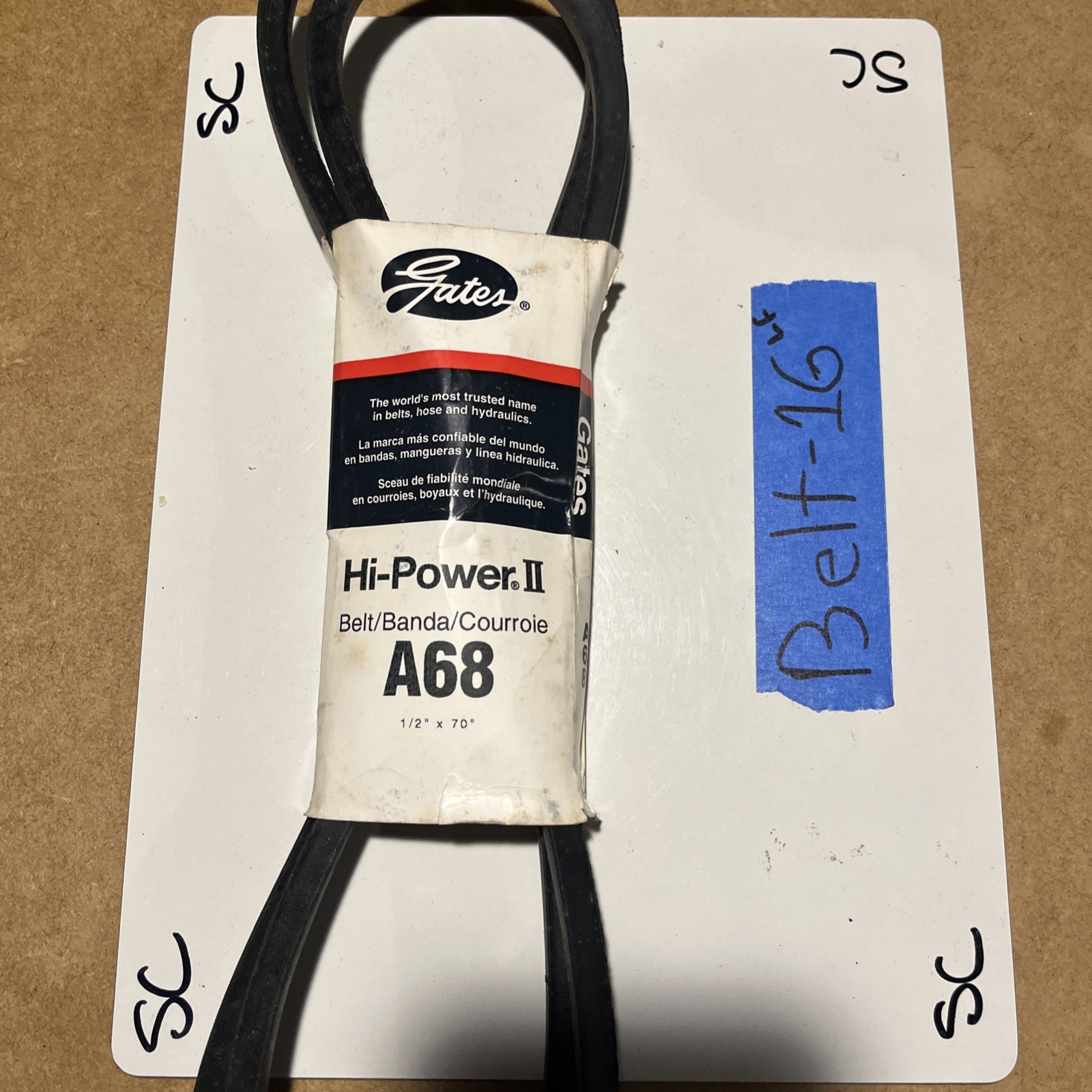 Gates A68 Hi-Power II V-Belt for Automotive & Industrial Drive Systems