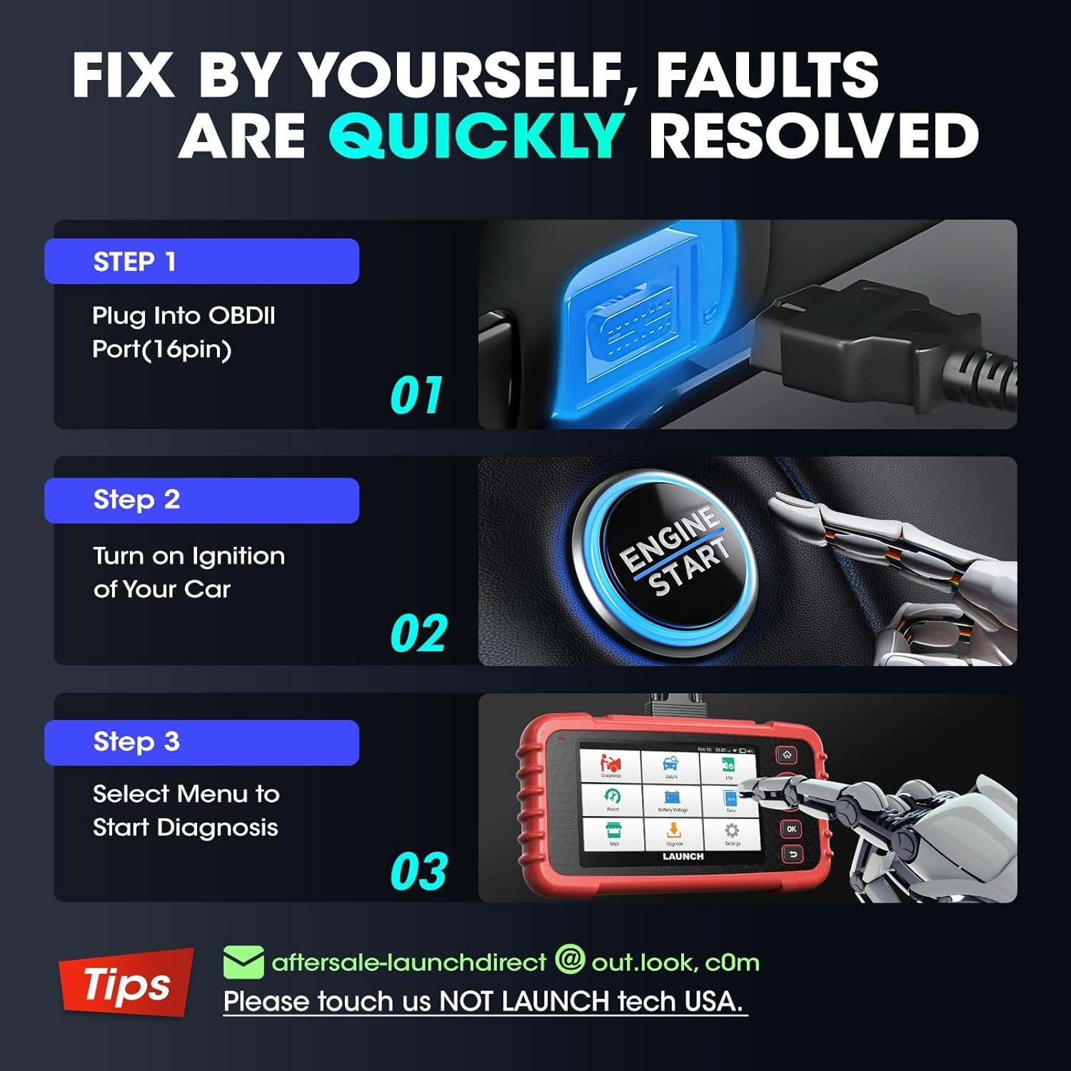 2024 Launch CRP129X OBD2 Car Scanner Engine ABS SRS SAS TPMS EPB Diagnostic Tool