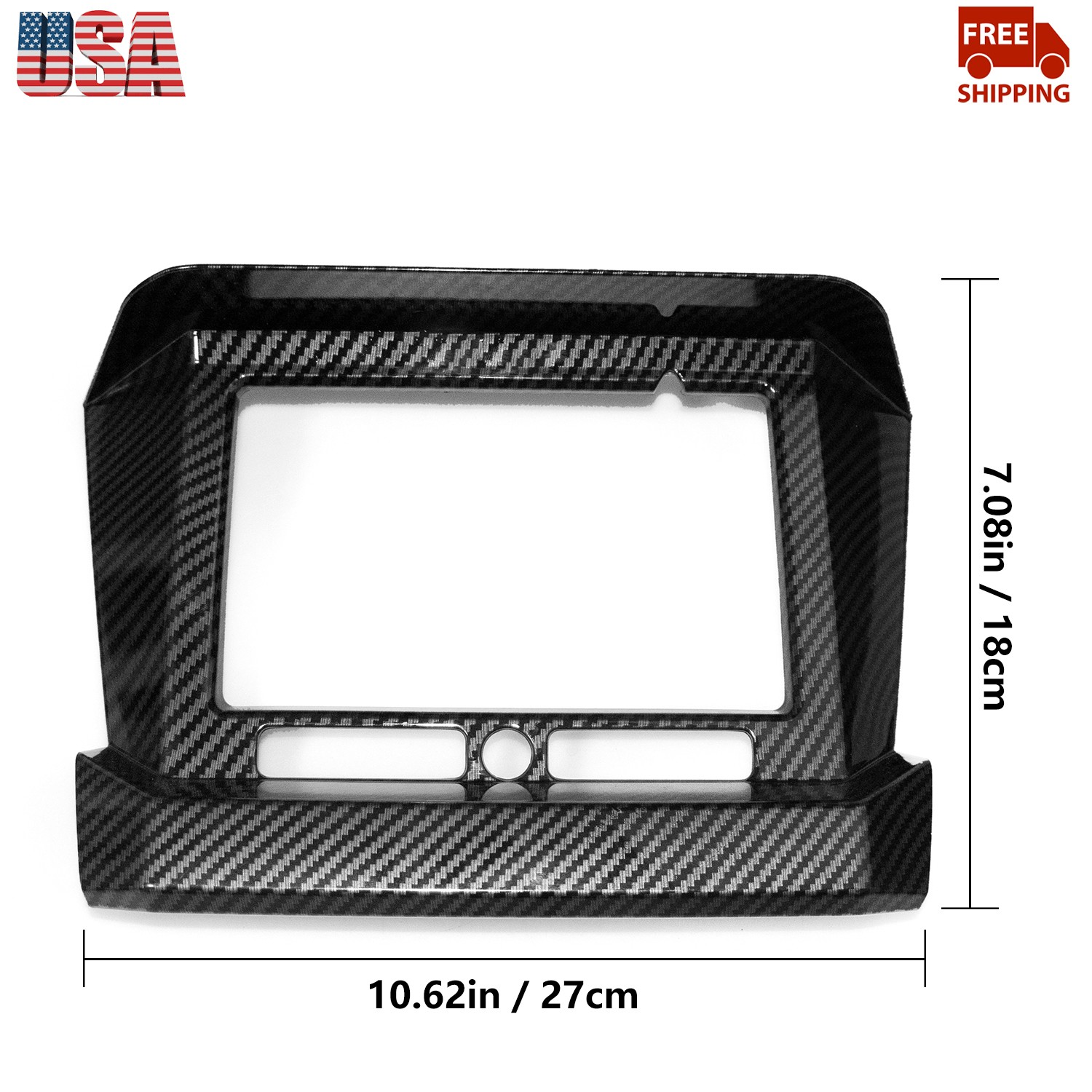 1X Carbon Central Control Navigation Panel Frame Cover For Polaris RZR PRO 2020+