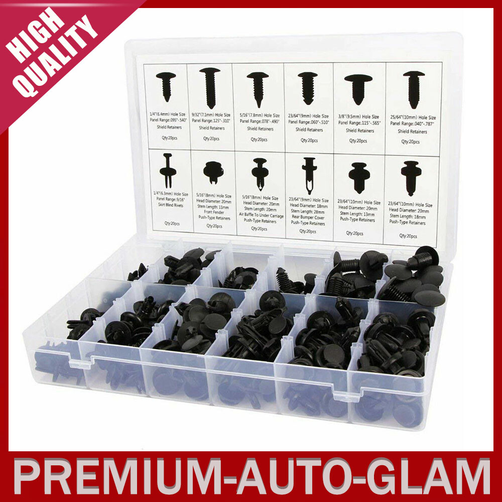 240pcs Push Type Retainer Clips Bumper Retainer Clip Rivets Pin Set For Chrysler