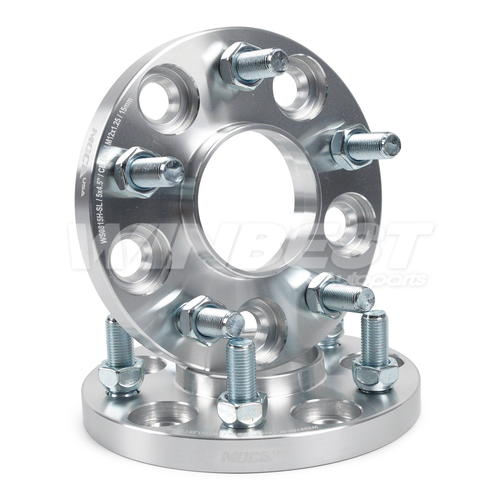 2x 15MM Hubcentric Wheel Spacer 5×114.3 66.1mm M12x1.25 for Nissan Infiniti