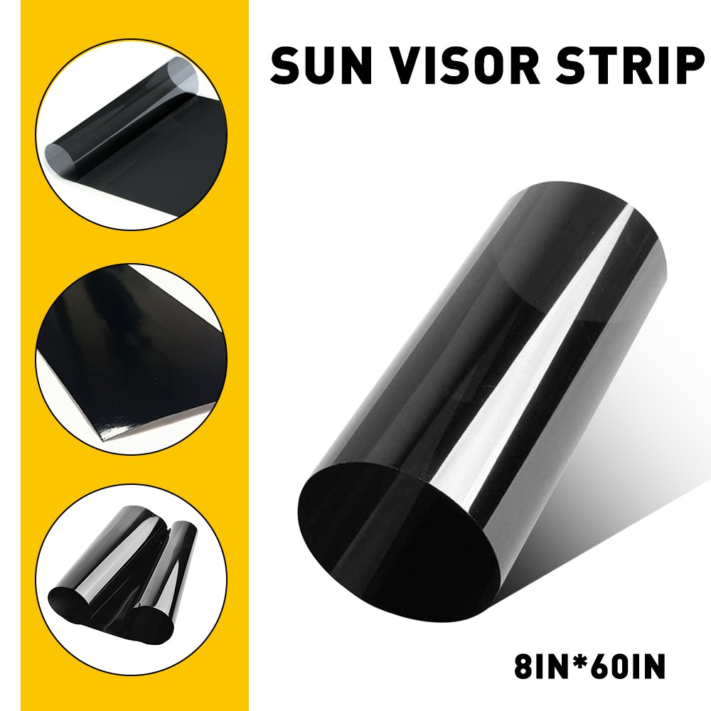 Car Window Sun Visor Strip Tint Film Front UV Shade Windshield DIY Decal Banner