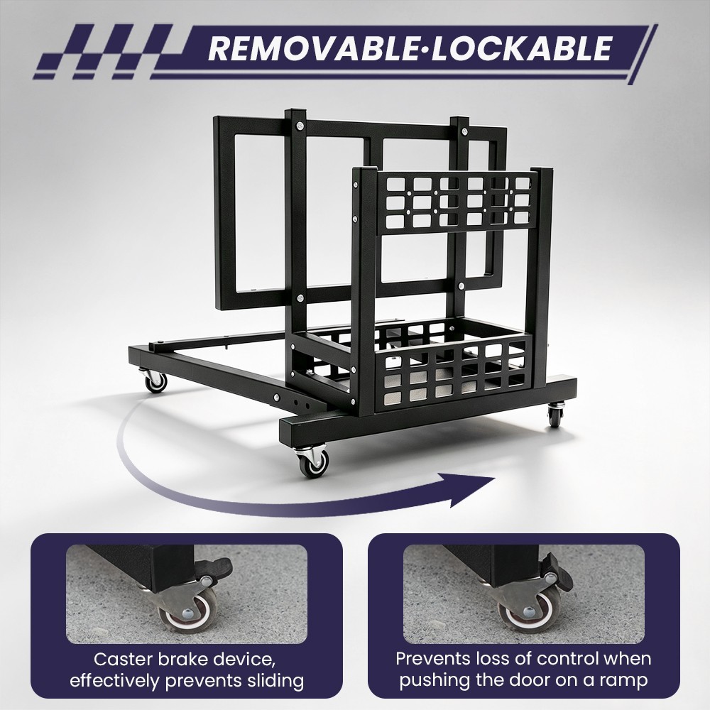 Door and Hard Top Storage Cart Rack for 2007-2026 Jeep Wrangler JK JL Gladiator