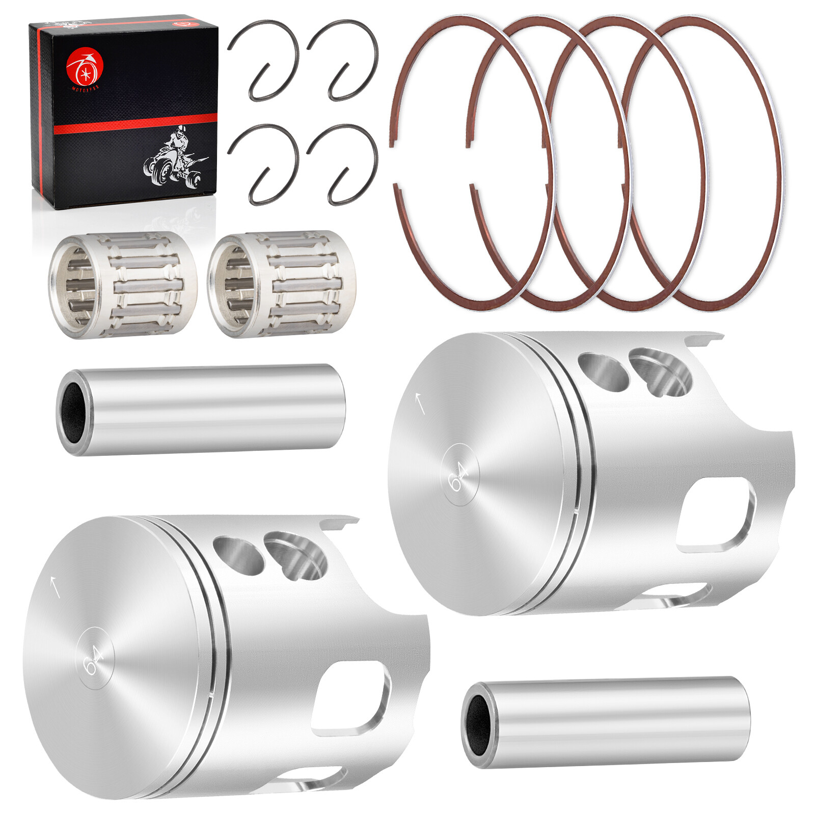 Banshee 350 64mm 64.00 Standard Bore Forged Pro Lite Pistons & Ring Bearing Kit