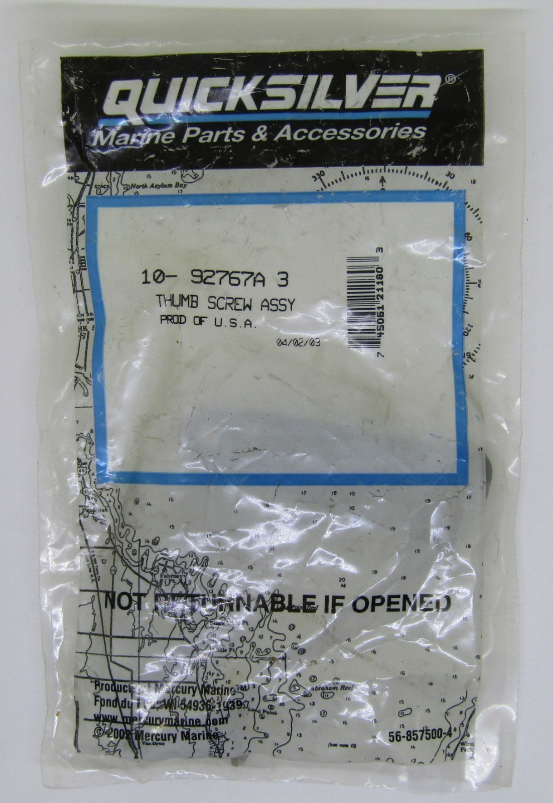 New Quicksilver Mercury Marine Boat OEM Thumb Screw Part No. 10-92767A 3