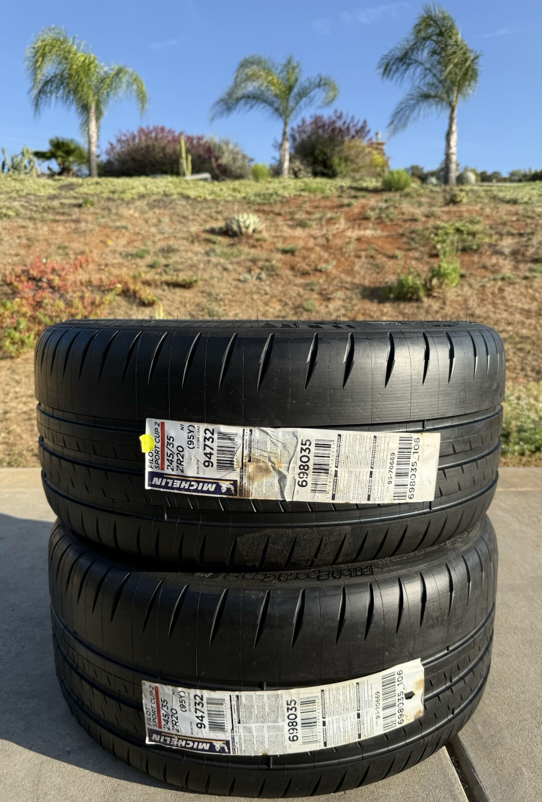 TWO BRAND NEW 245/35ZR20 (95Y) Michelin Pilot Sport Cup 2 N1 Tires 2453520