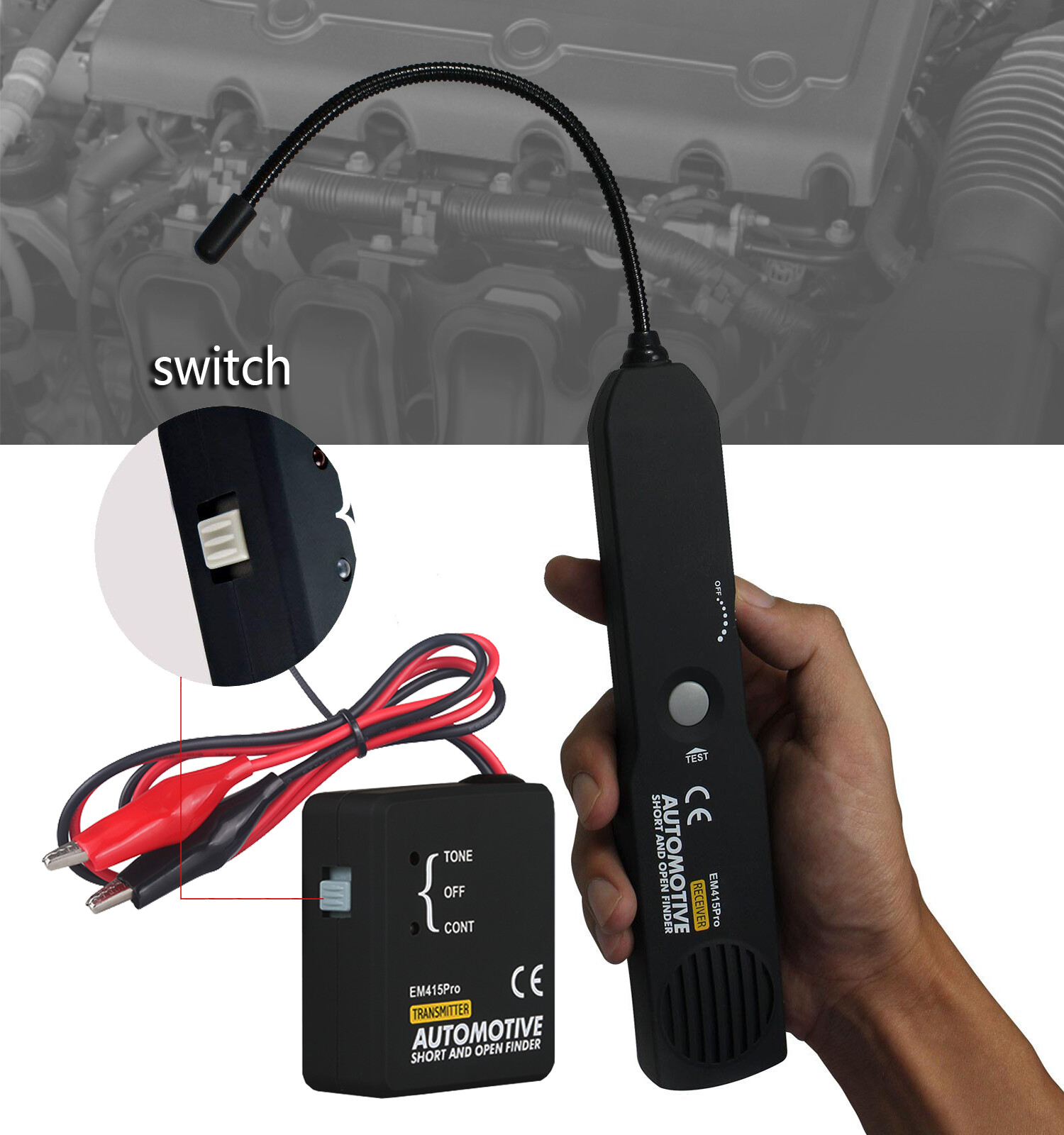 DC 6-42V Car Wire Tracker Tool Automotive Short and Open Finder Circuit Tester