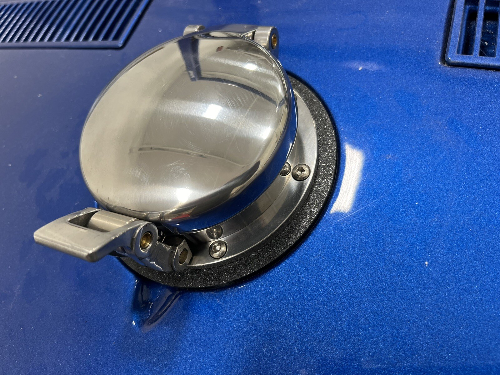 1978-82 C3 CORVETTE Gas Filler Lid Door Cap ADAPTER Cobra Fuel Race