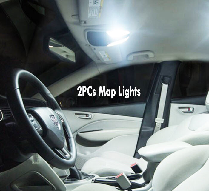 12Pc Super White Car Interior LED Light Bulb Kit for 2007-2010 Hyundai Entourage