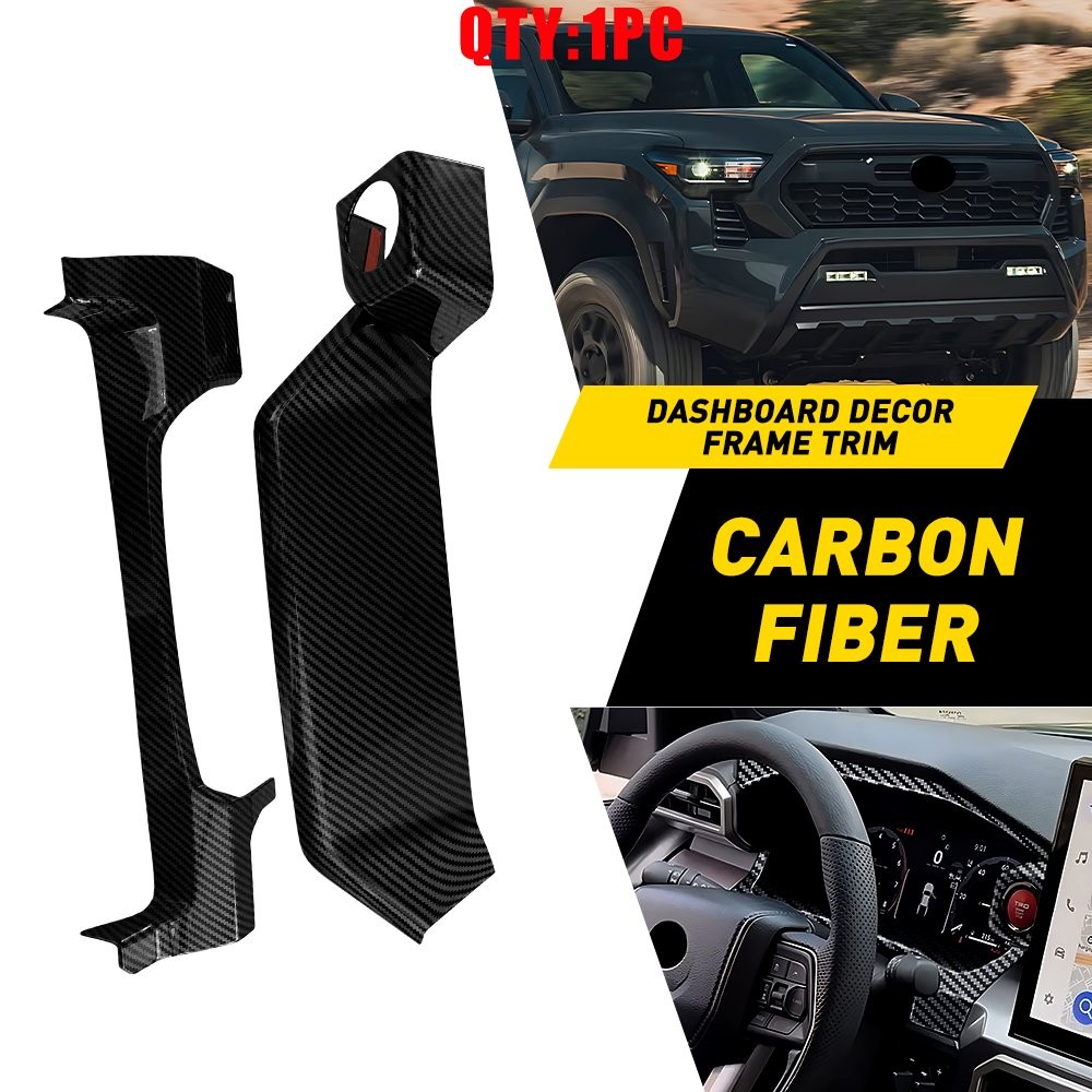 Carbon Fiber Inner Dashboard Panel Frame Trim Fits Toyota Tacoma 2024-2026 1-5X