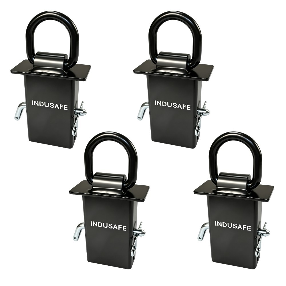 4PK Stake Pocket D Ring 1/2″ Heavy Duty Adjustable Trailer Stake Pocket 5400LBS