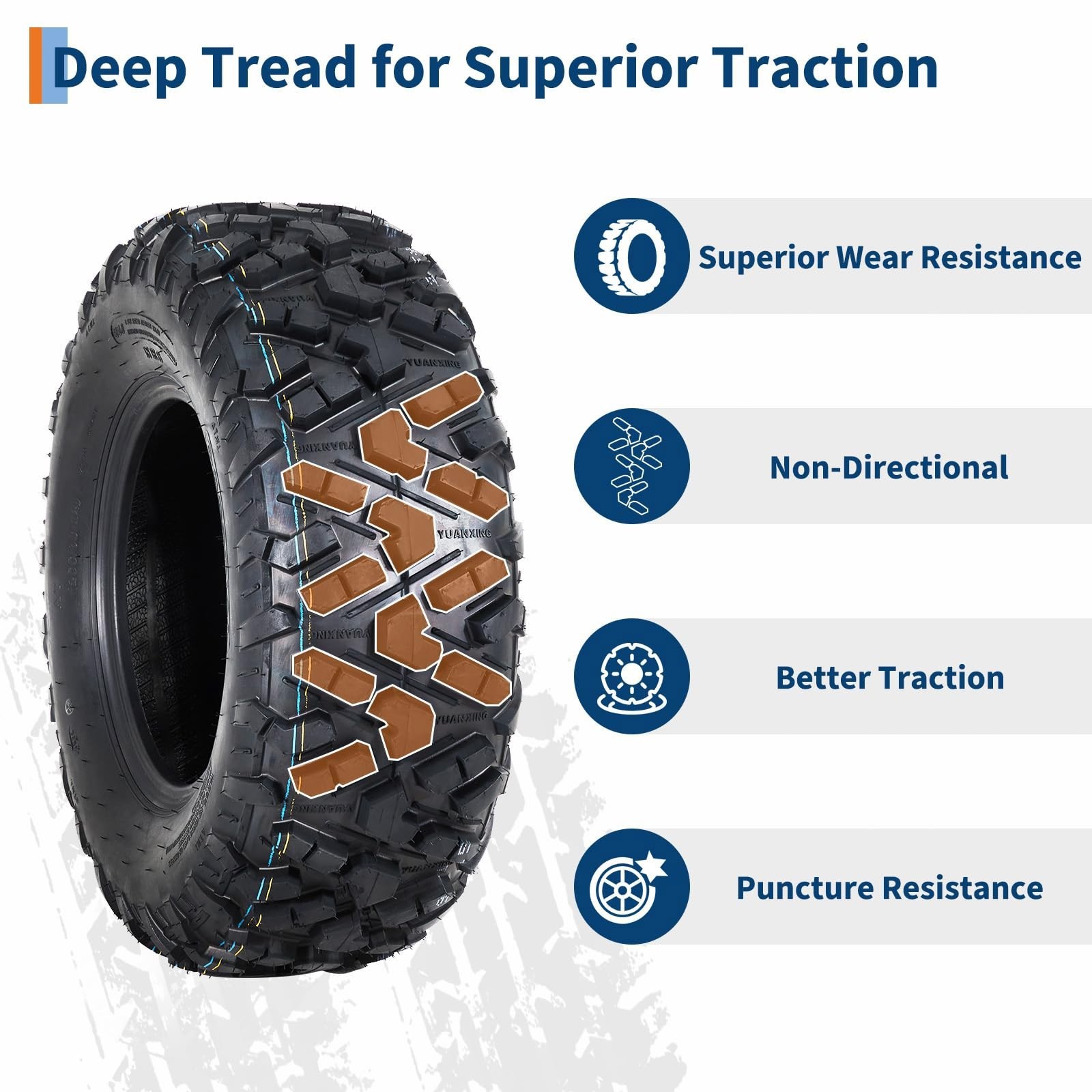 Multi Terrain Adaptability Featured On The 23×7-10 ATV UTV Tires, Tubeless Off-R