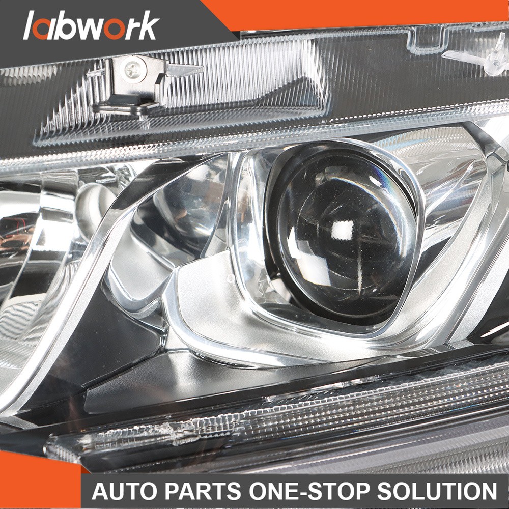 Labwork Headlight For 2016-2018 Honda Civic Halogen Chrome Housing Left LH Side