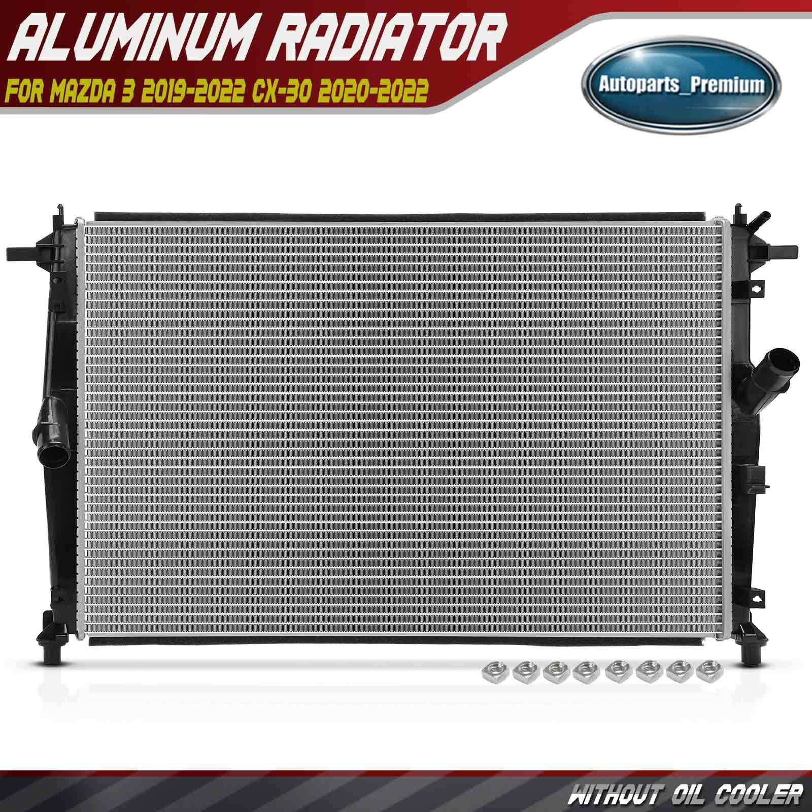 Radiator for Mazda 3 2019-2022 CX-30 2020-2022 L4 2.0L L4 2.5L Plastic+Aluminum