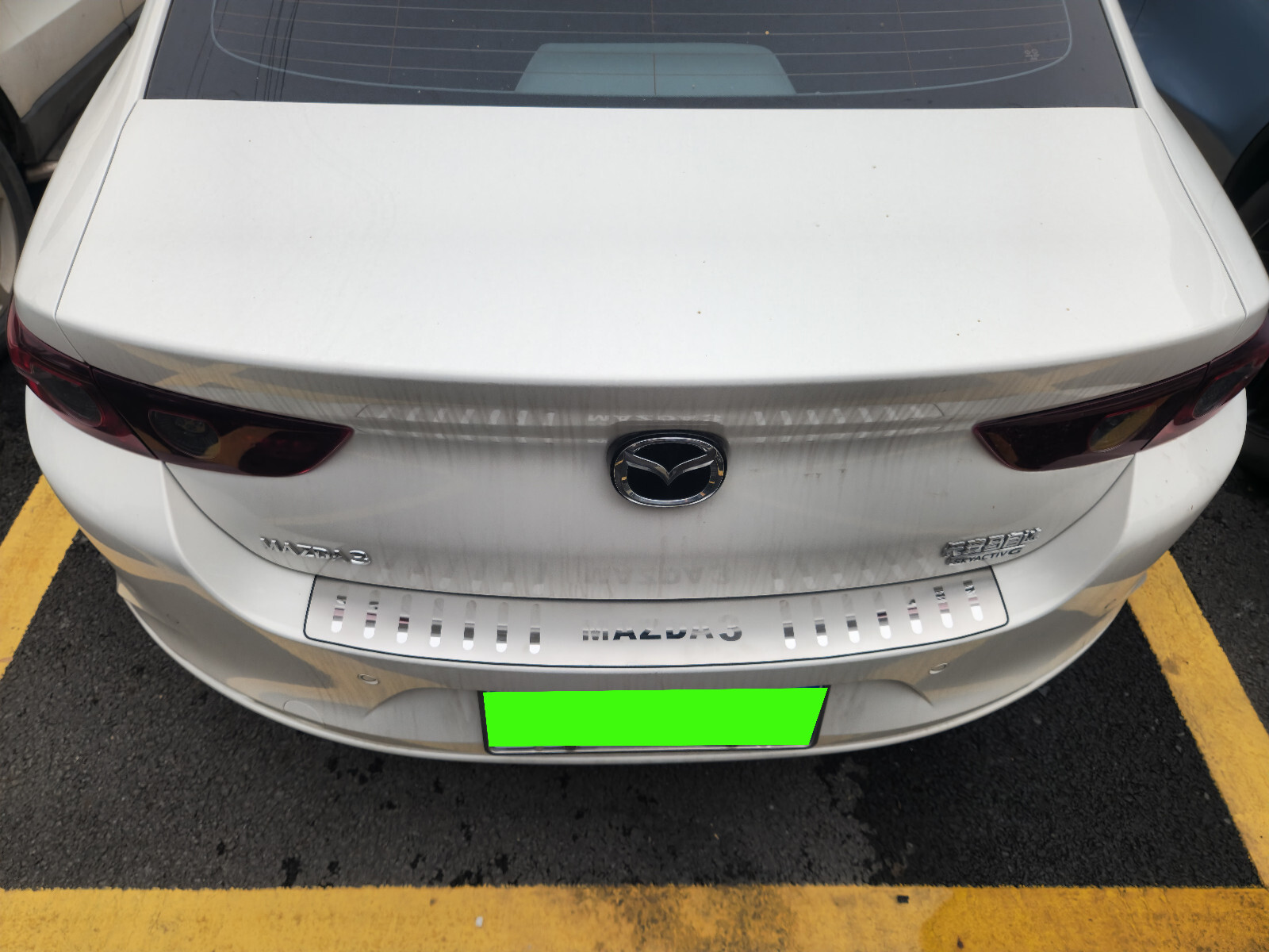 For 2024 Mazda 3 Accessories Rear Bumper Protector Scuff Plate Rear Guard Trim