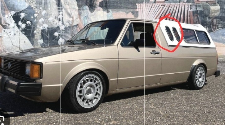 1981 VW Rabbit Pickup Truck Caddy MK1 Genuine Rear Bed Topper Windows