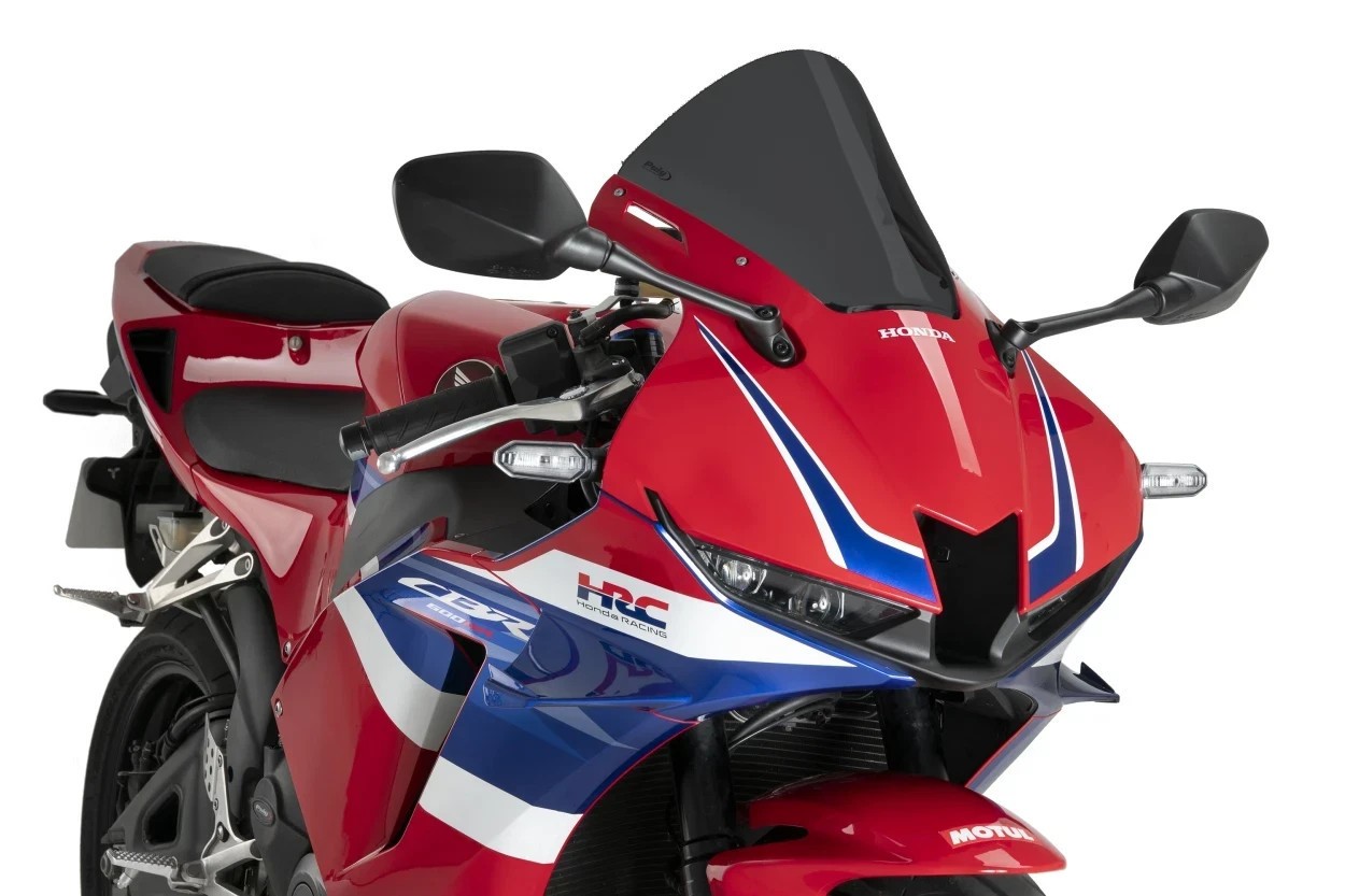 Honda CBR600RR 2023-2025 Puig R-Racer Windscreen Dark Smoke Screen # 21523F
