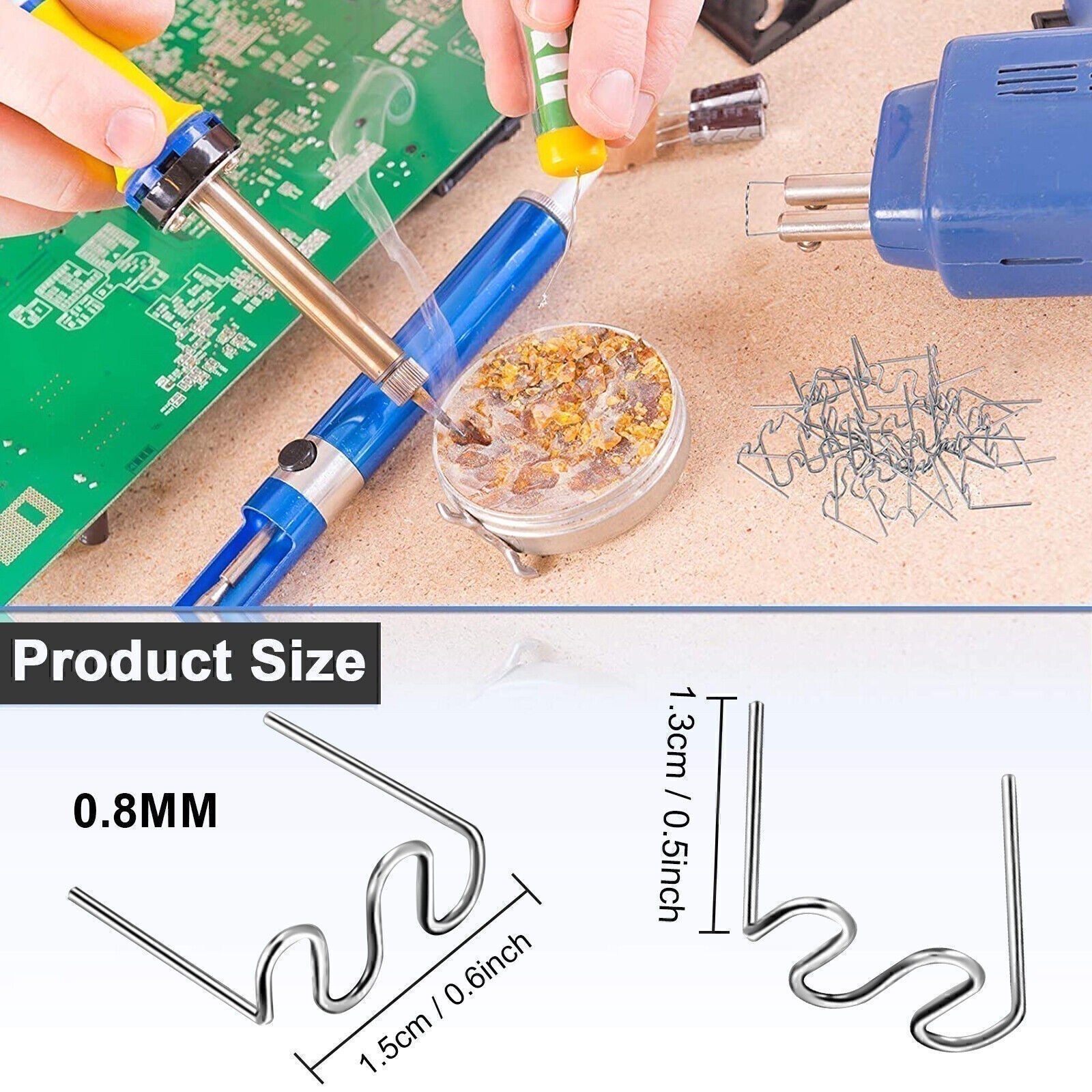 500PCS Hot Stapler Staples Repair Tools Kit For Plastic Welder Gun Car Bumper