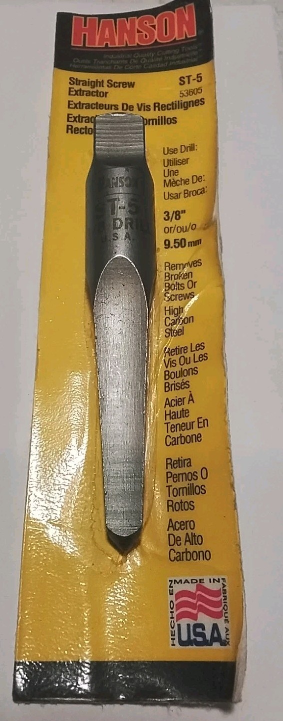IRWIN-HANSON 53605 ST-5 #5 STRAIGHT SCREW EXTRACTOR USA 🇺🇸