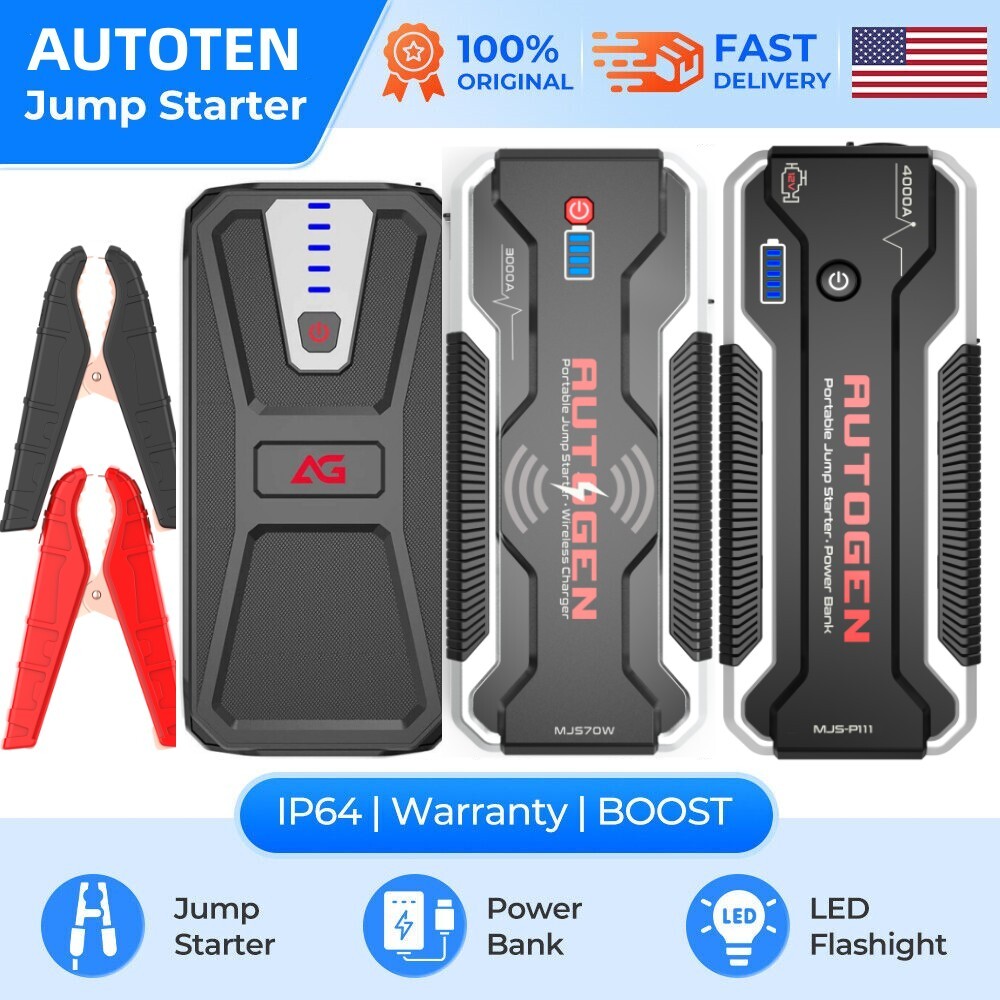 AUTOGEN 4000A Portable Car Jump Starter Battery Booster Jumper Box Power Bank