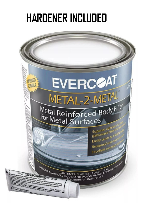 Evercoat 889 Metal 2 Metal reinforced body filler for Metal Surfaces Quart