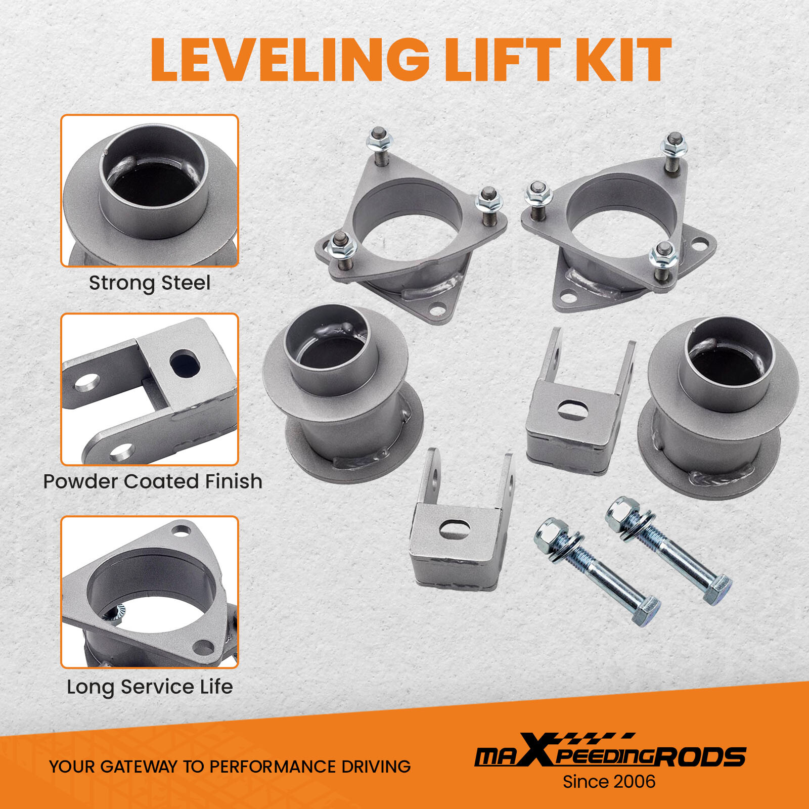 3″ inch Full Leveling Lift Kit for Chevy Avalanche 6-Lug 2WD 4WD 07-13