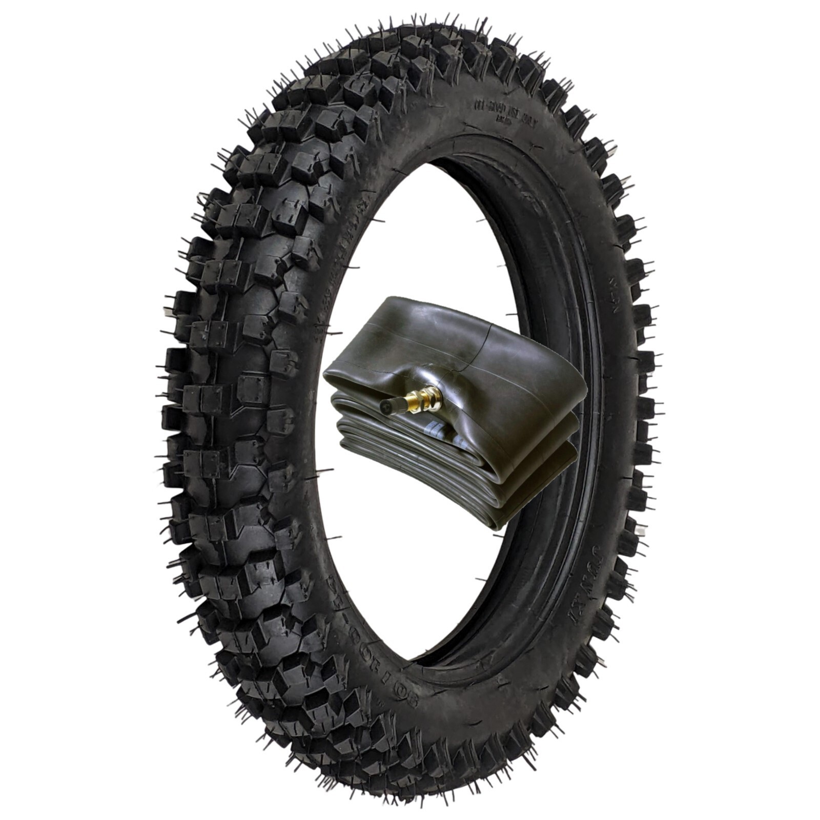 90/100-14 Rear Tire with 3.00-14 Inner Tube for Off-Road 125-150 Pit Dirt Bikes