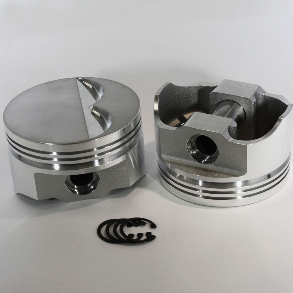 DSS Piston Set 8700-4000; E-Series 4.000 in., Flat Top, 5.7 in. Rod for 350 SBC