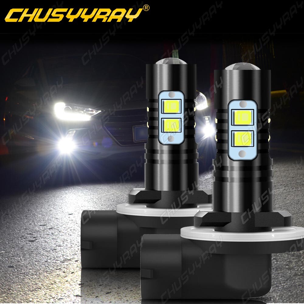 2PCS 50W LED Fog Light Bulb Daytime Running Projector 6000K H27W 881 894 889