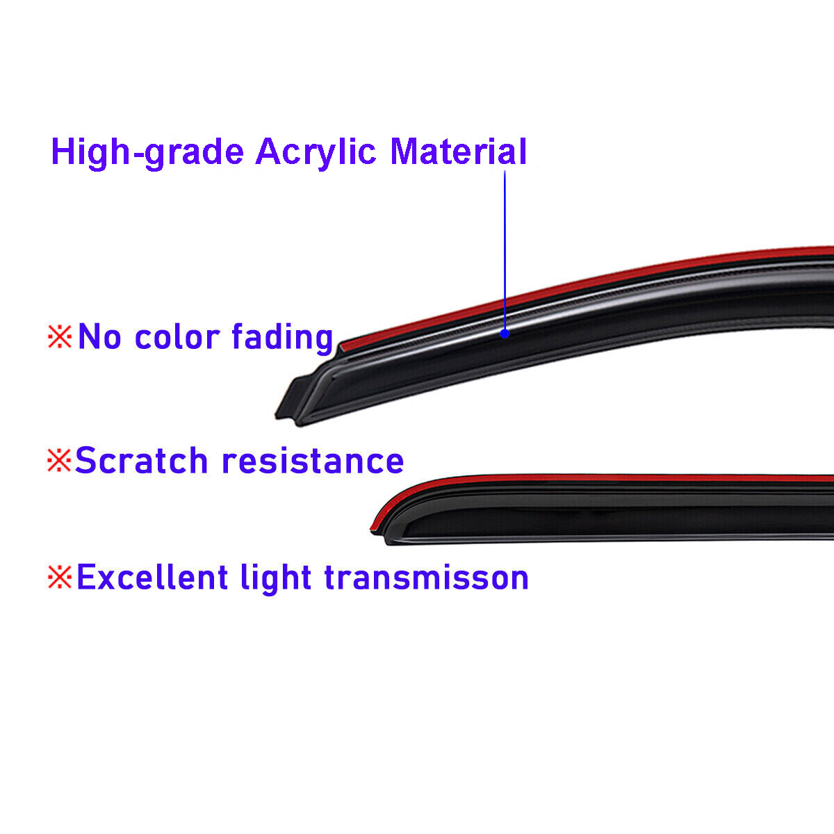 For 2018-2022 Honda Accord Sedan In-Channel Window Vent Visors Wind Deflectors