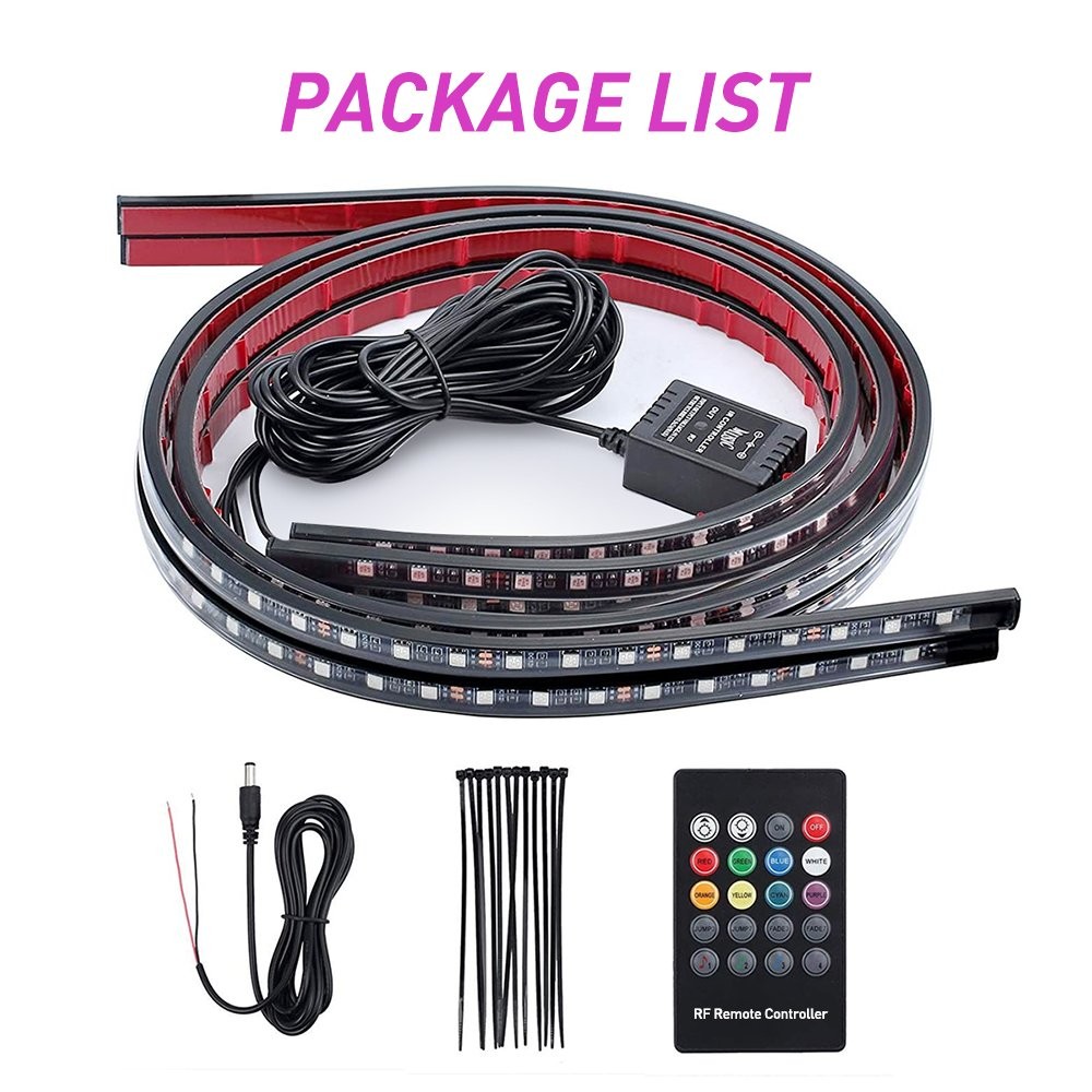 RGB LED Strip Car Under Truck Tube Underglow System Underbody Light Neon Kit USA