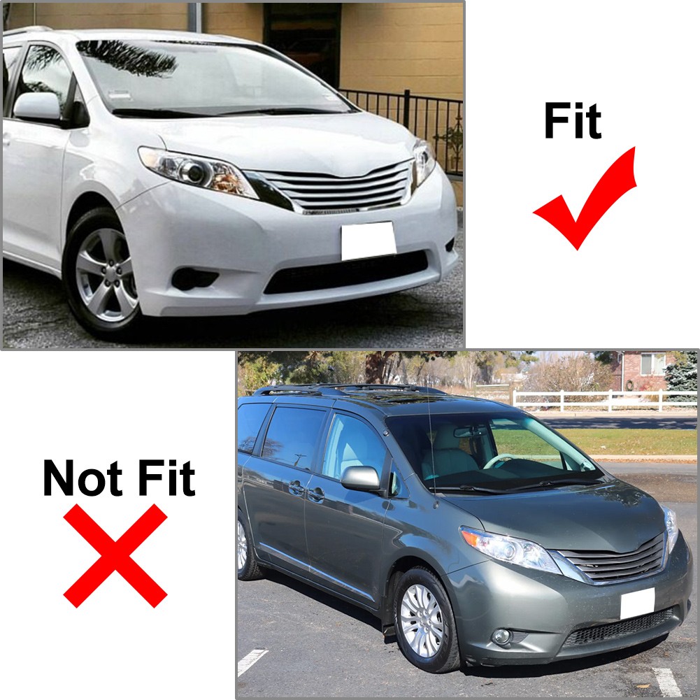 1x Front Right Side Fog Light Lamp Bezel Cover Black For Toyota Sienna 2011-2017