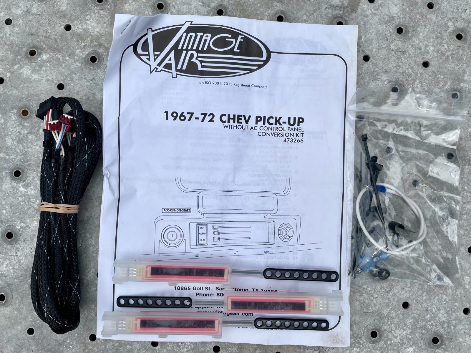 Vintage Air Control Panel Conversion Kit 67-72 Chevy C10 PU