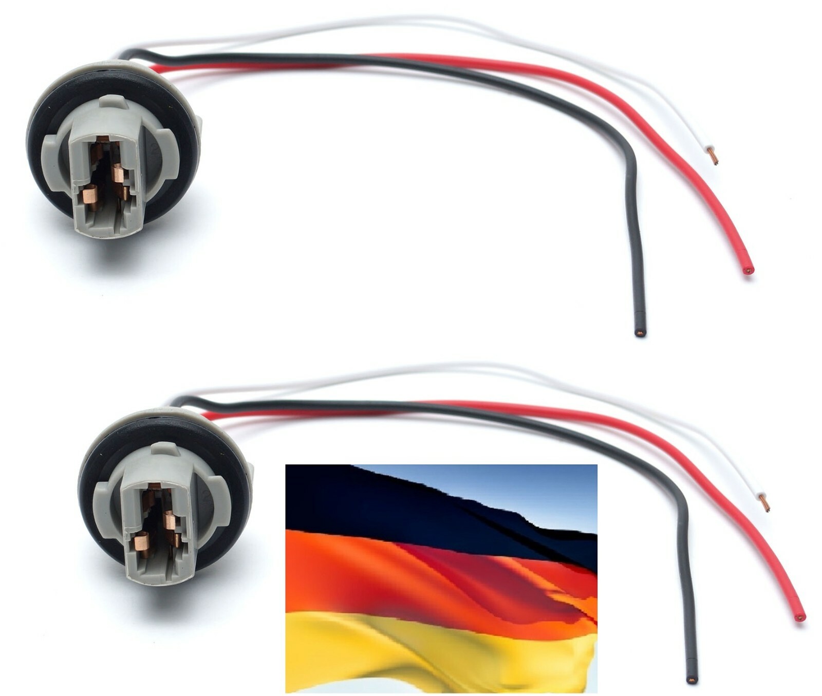 Flosser Pigtail Wire 2644 Female Socket 7443 Two Harness Brake Stop Tail Parking