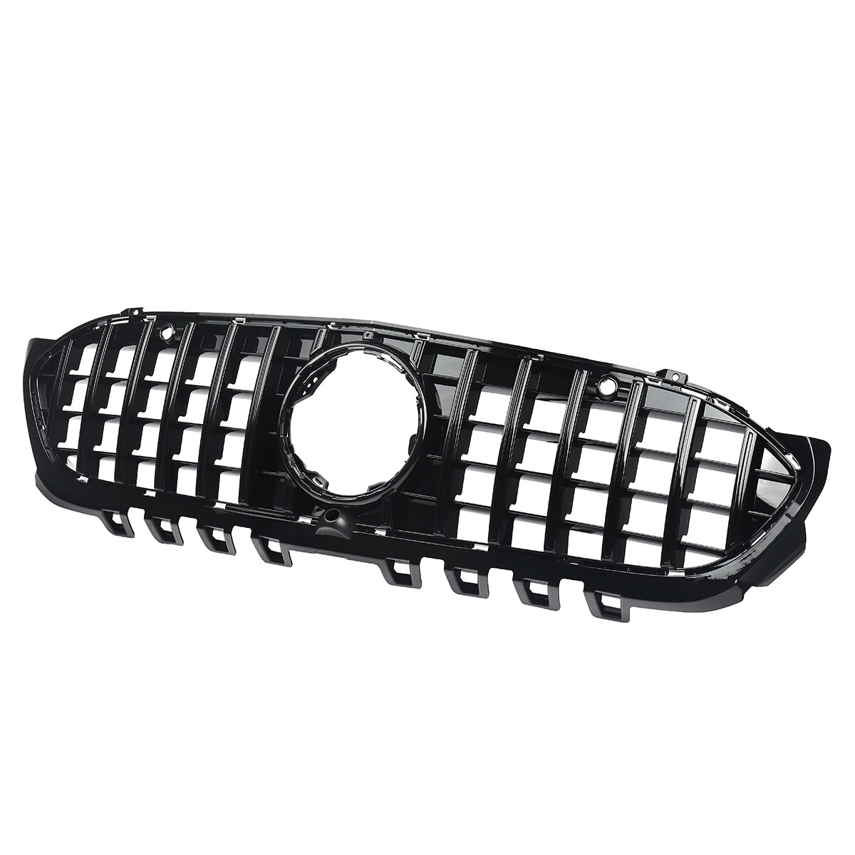 Gloss Black Front Grille W/Mirror Star For Benz A-Class W177 A200 A220 2019-2022