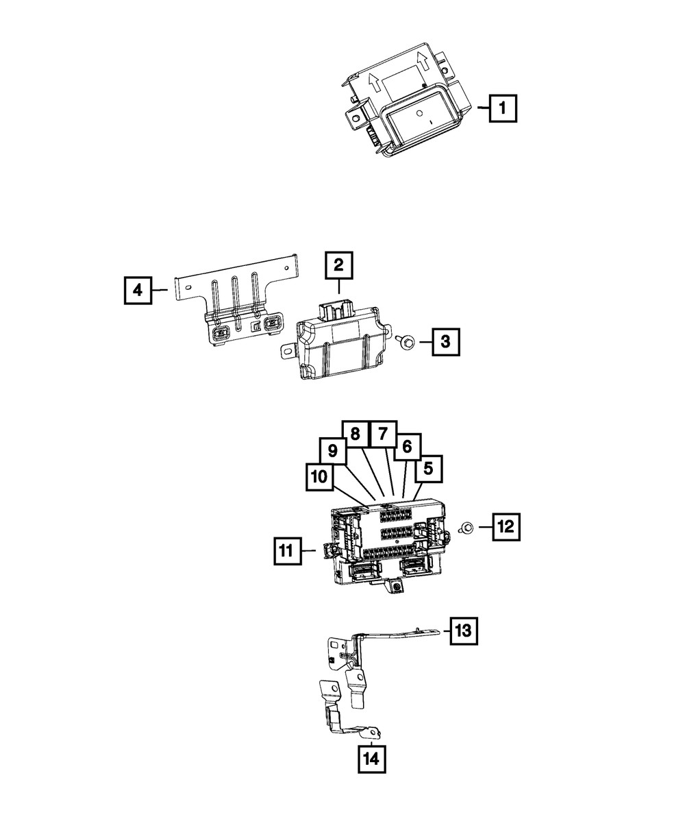Genuine Mopar Body Controller Module 68141880AJ