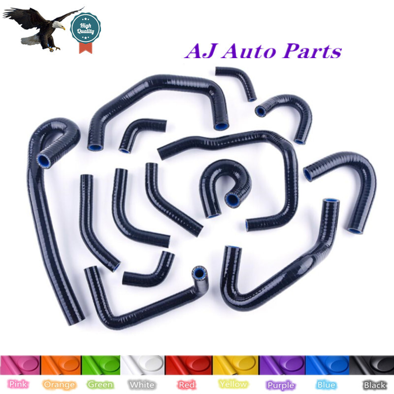 For Nissan Skyline R32 R33 R34 GTR RB RB26DETT Silicone Radiator Hose Black#