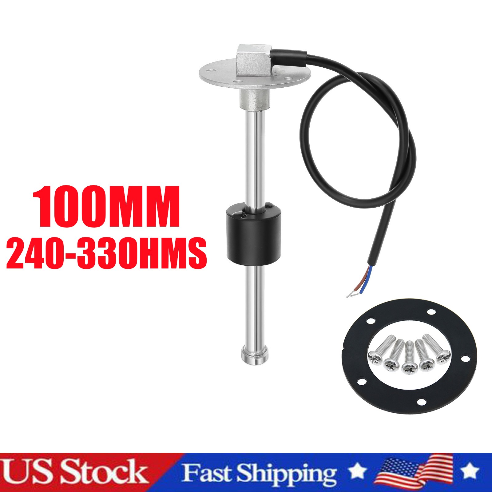 100mm Boat Truck Fuel Sending Unit Marine Water Level Gauge Sensor 240-33 ohms