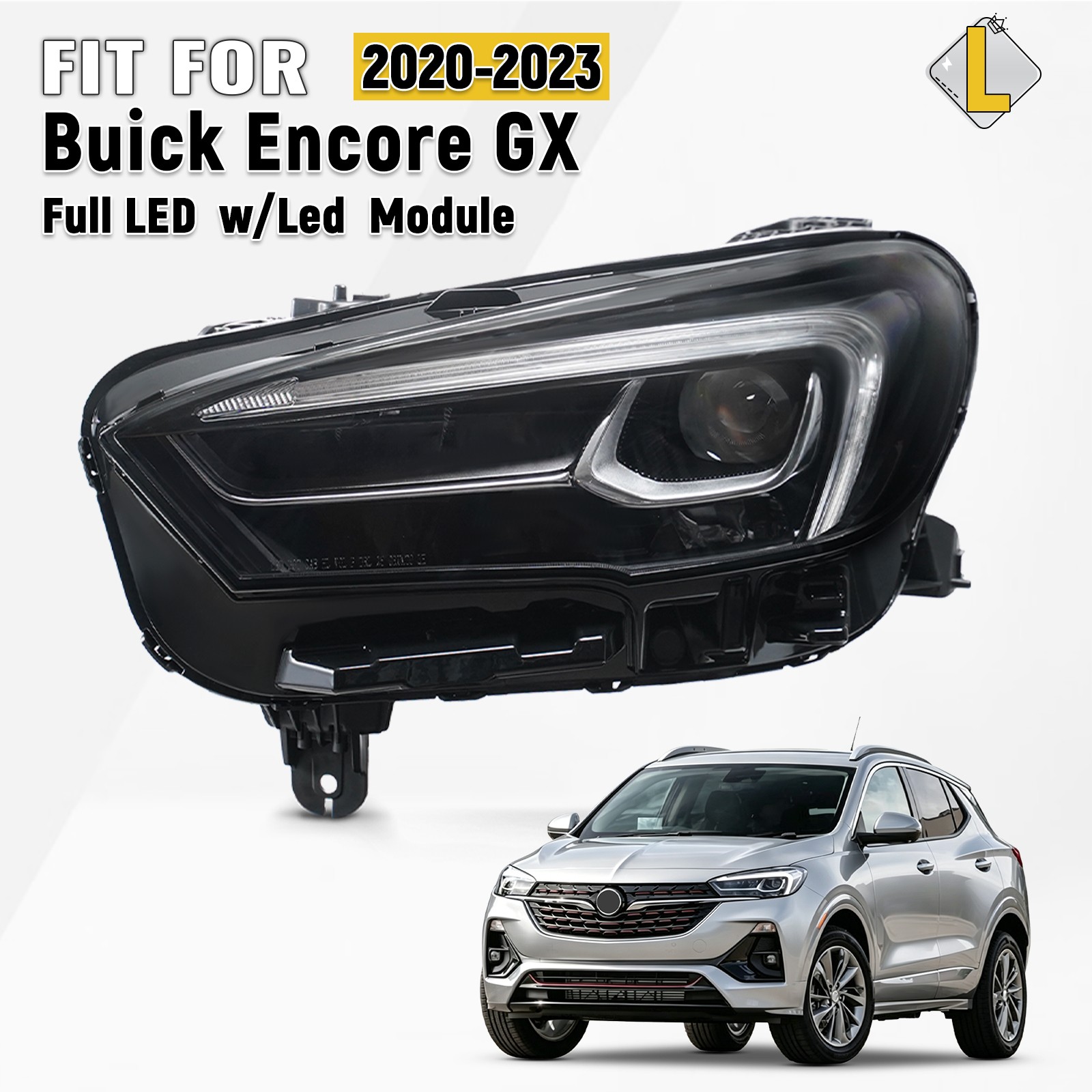 For 2020 2021 2022 2023 Buick Encore GX Full LED Headlight Left Driver Side