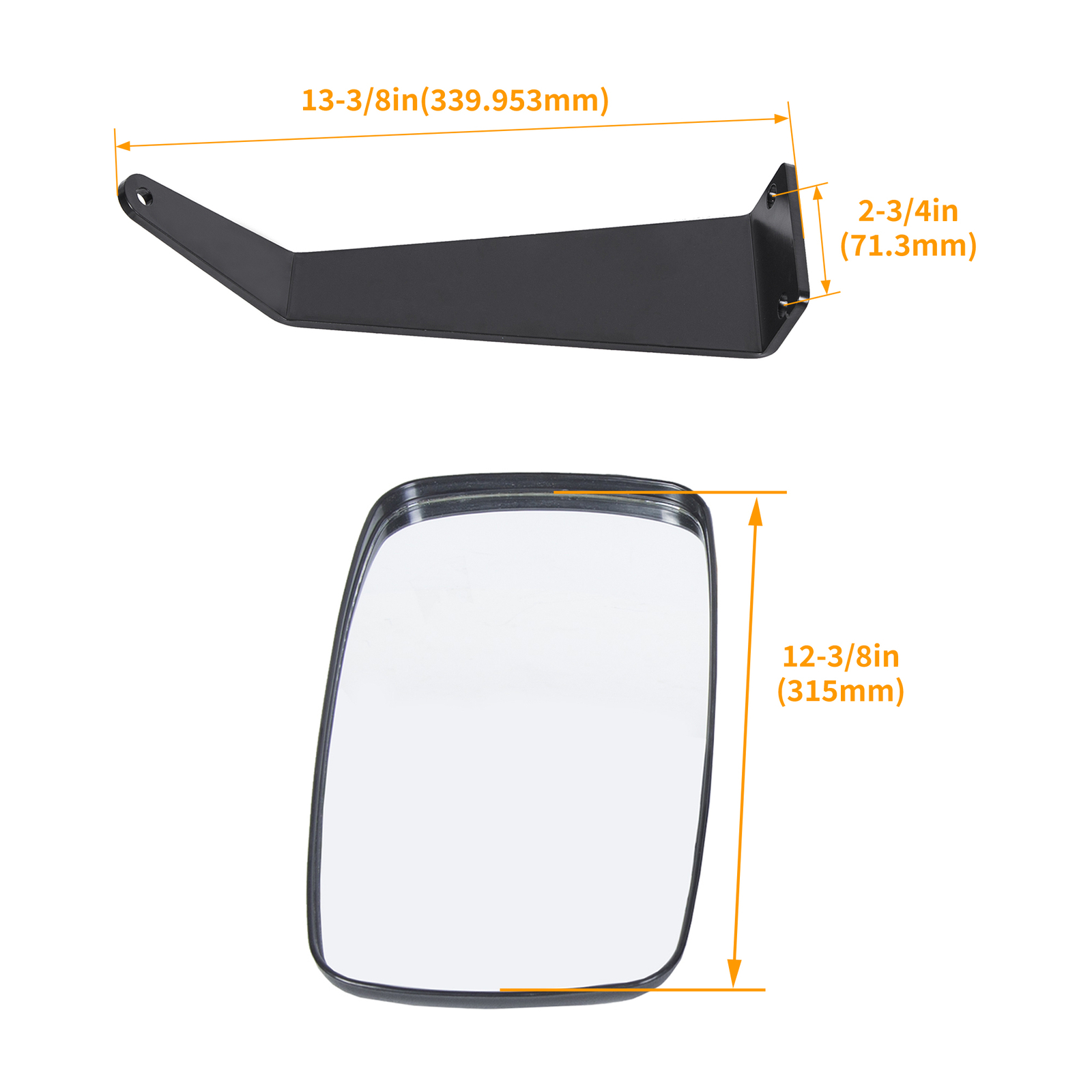 Left & Right Value Mirrors For JOHN DEERE 5000 & 6000 Series #DM2455000