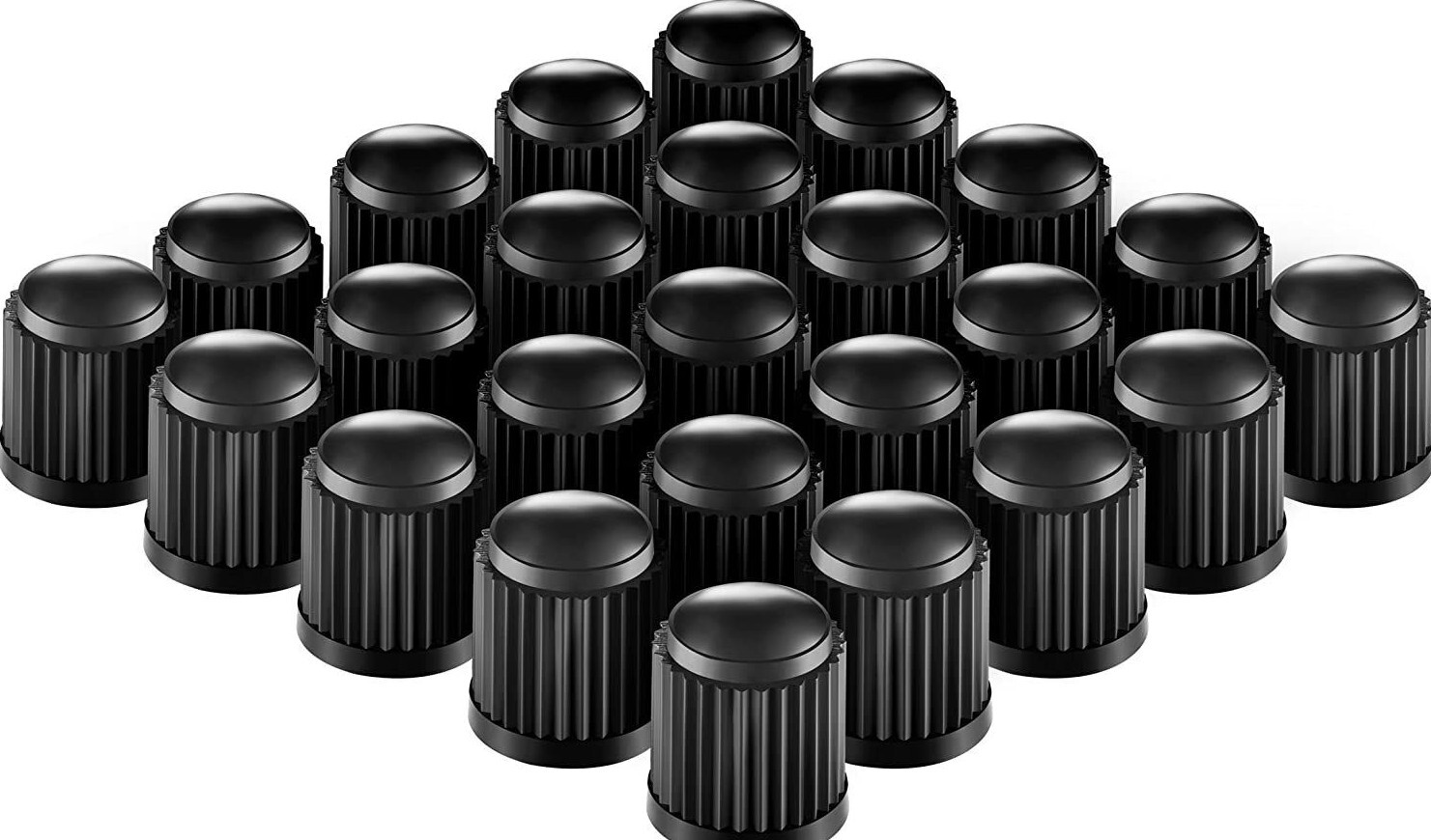 1000 Pcs Universal Black Plastic Car Motor Tire Valve Stem Caps