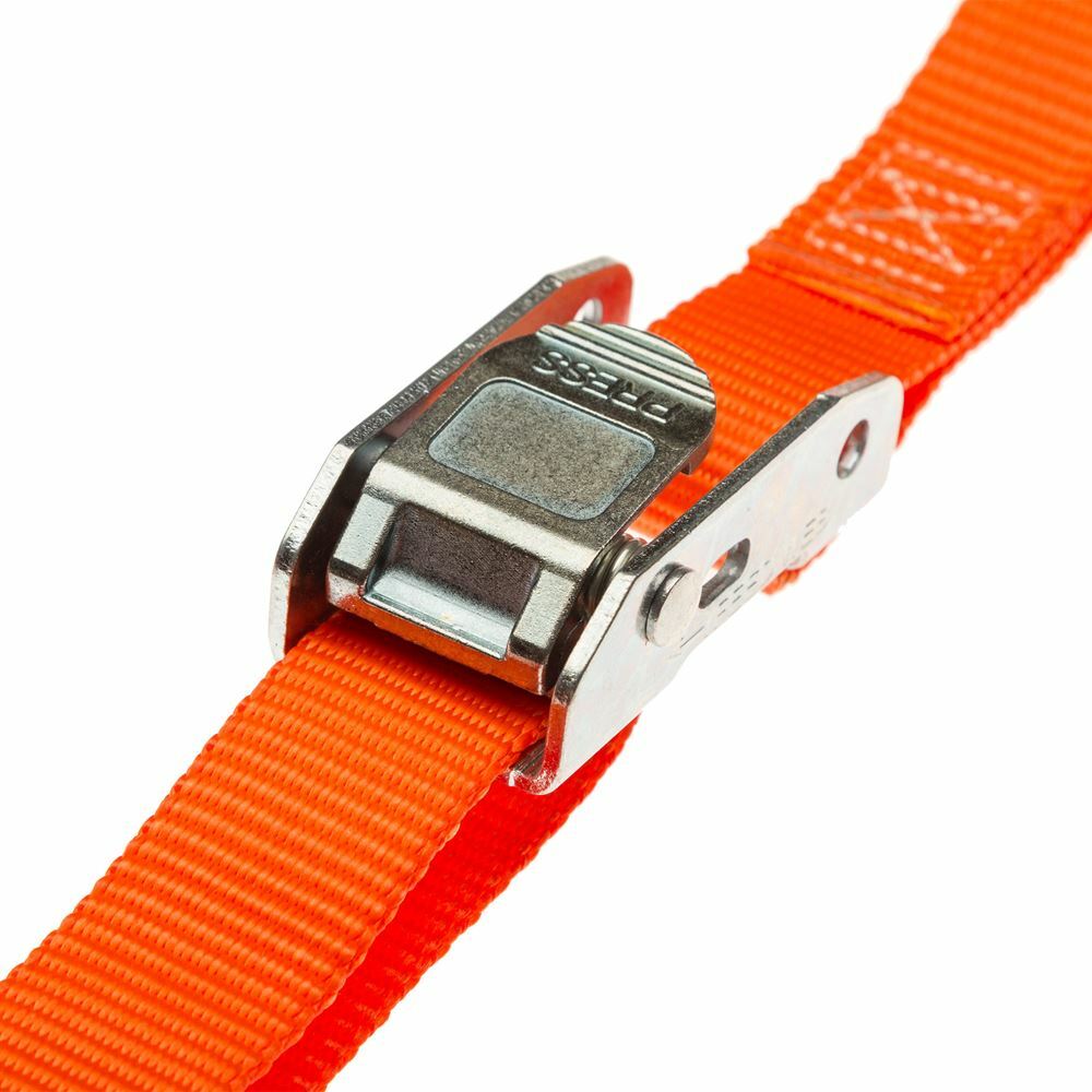 Orange 4-Pack 1″ x 6′ Cam Buckle Straps with S-Hooks for Cargo Securing
