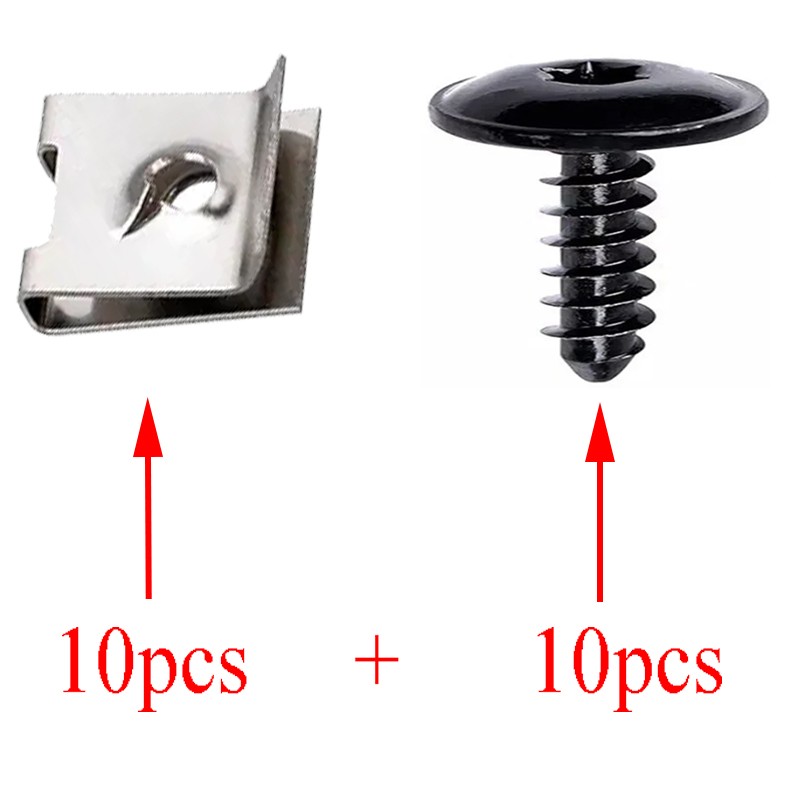 20 Bumper Fender Splash Shield Nut & Screw Kit N10433701, N90775001 For VW Audi