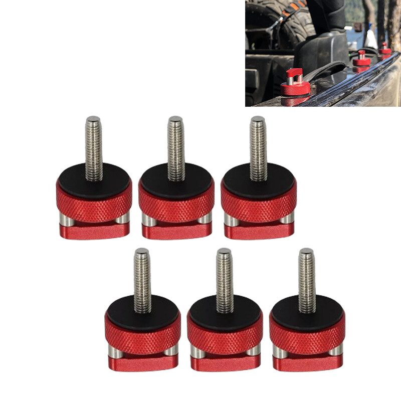 6PC Aluminum Hard Top Quick Removal Fastener Thumb Screw for Jeep Wrangler JL JK